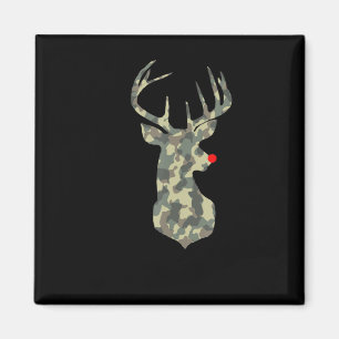 Weihnachtsfeiertag Rudolf Reindeer Red Nose Camouf Magnet