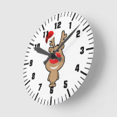 Weihnachtsfeiertag Runde Wanduhr (Winkel)