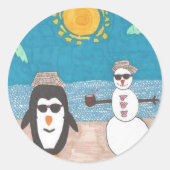 Weihnachtsfeiertag Runder Aufkleber (Vorderseite)