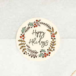 Weihnachtsfeiertag Runder Aufkleber