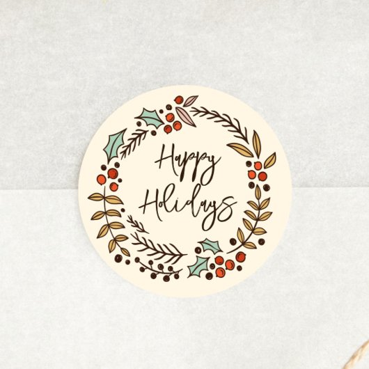 Weihnachtsfeiertag Runder Aufkleber