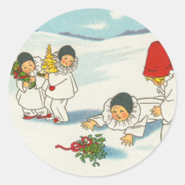 Weihnachtsfeiertag Runder Aufkleber