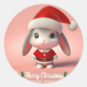 Weihnachtsfeiertag Runder Aufkleber (Vorderseite)