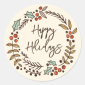 Weihnachtsfeiertag Runder Aufkleber (Vorderseite)