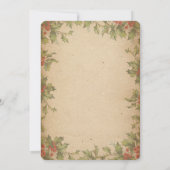 Weihnachtsfeiertag Rustikales Brautparty Einladung (Rückseite)