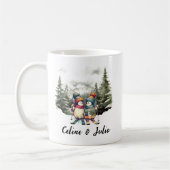 Weihnachtsfeiertag Rustikales Skifahren Pinguin Ro Kaffeetasse (Links)