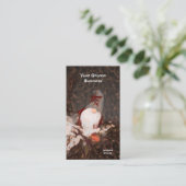 Weihnachtsfeiertag Rustikales Vintages Genom Visitenkarte (Stehend Vorderseite)