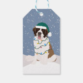 Weihnachtsfeiertag Saint Bernard Geschenkanhänger (Rückseite)