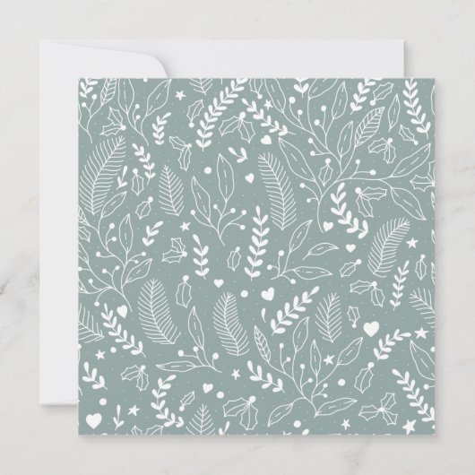 Weihnachtsfeiertag Saisonwohnung Grün Einladung (Rückseite)