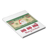 Weihnachtsfeiertag Santa Billion Candy Bar Wrapper Notizblock (angewinkelt)
