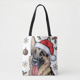 Weihnachtsfeiertag Santa Dog Deutsche Schäferhütte Tasche