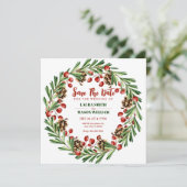 Weihnachtsfeiertag Save The Date (Stehend Vorderseite)