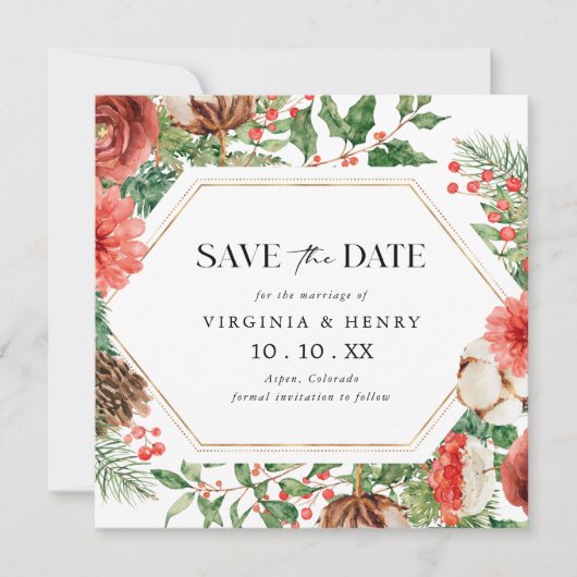 Weihnachtsfeiertag Save The Date (Vorderseite)