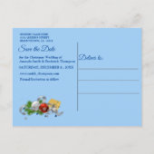 Weihnachtsfeiertag Save the Date Ankündigungspostkarte (Rückseite)