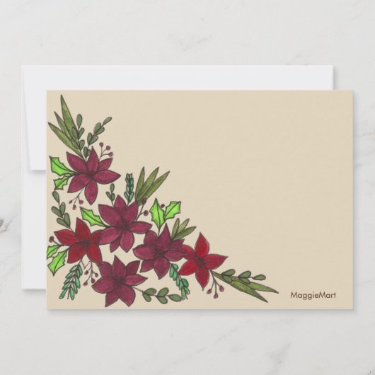 Weihnachtsfeiertag Save the Date Einladung (Rückseite)