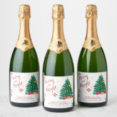 Weihnachtsfeiertag Schaumweinetikett (Flaschen)