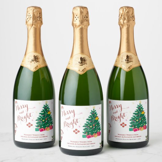 Weihnachtsfeiertag Schaumweinetikett (Flaschen)