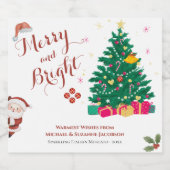 Weihnachtsfeiertag Schaumweinetikett (Einzelnes Label)