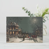 Weihnachtsfeiertag Schlittenfahrt Maßgeschneiderte Feiertagskarte (Stehend Vorderseite)