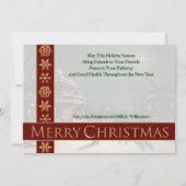 Weihnachtsfeiertag Schlittenfahrt Maßgeschneiderte Feiertagskarte (Rückseite)