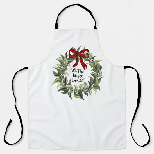 Weihnachtsfeiertag Schürze - Jingle Ladys Wreath (Vorderseite)