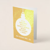 Weihnachtsfeiertag Schwangerschaft Ankündigung Foi (Vorderseite)