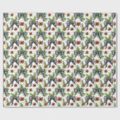 Weihnachtsfeiertag Schwarz-weiß Gingham Karo Bows Geschenkpapier (Flach)