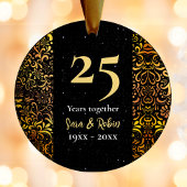 Weihnachtsfeiertag schwarzes Blumengold Keramik Ornament