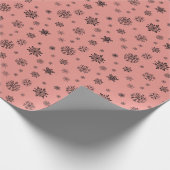 Weihnachtsfeiertag Schwarzes Schneeflockenmuster a Geschenkpapier (Ecke)