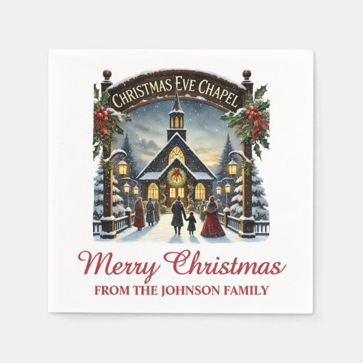 Weihnachtsfeiertag Serviette (Vorderseite)