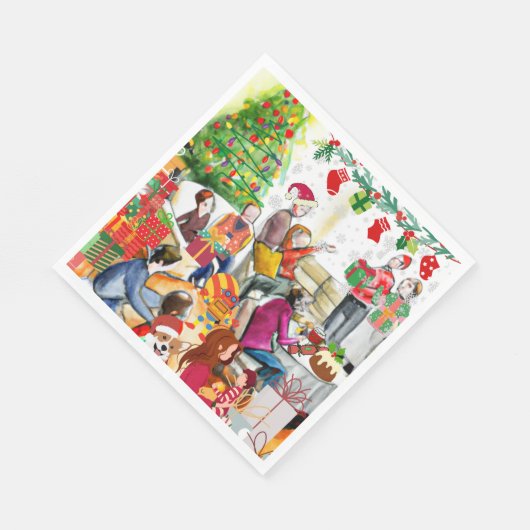 Weihnachtsfeiertag Serviette (Ecke)