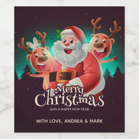 Weihnachtsfeiertag - Set Weinetikett (Einzelnes Label)