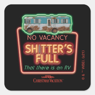 Weihnachtsfeiertag | Sh*tters Neon-Zeichen Quadratischer Aufkleber