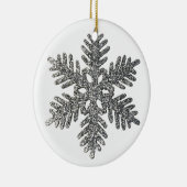 Weihnachtsfeiertag Silber Snowflake Star Design Keramikornament (Rechts)