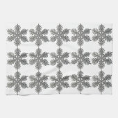 Weihnachtsfeiertag Silber Snowflake Star Design Küchentuch (Horizontal)