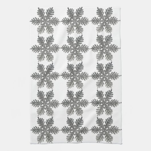 Weihnachtsfeiertag Silber Snowflake Star Design Küchentuch (Vertikal)