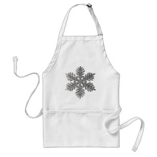Weihnachtsfeiertag Silber Snowflake Star Design Schürze