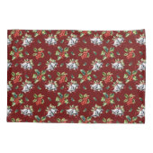 Weihnachtsfeiertag Silberglocken und Holly Kissenbezug (Rückseite)