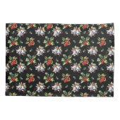 Weihnachtsfeiertag Silberglocken und Holly Kissenbezug (Rückseite)