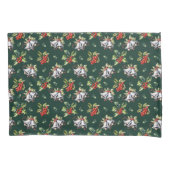 Weihnachtsfeiertag Silberglocken und Holly Kissenbezug (Vorderseite)