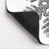 Weihnachtsfeiertag Silver Snowflake Star Design. Mousepad (Ecke)