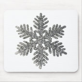 Weihnachtsfeiertag Silver Snowflake Star Design. Mousepad (Vorne)