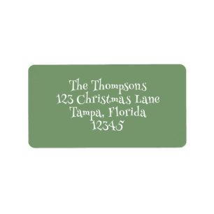 Weihnachtsfeiertag Simple Green Whimsical Niedlich Adressaufkleber