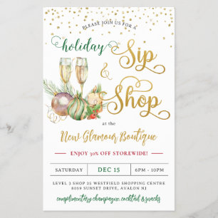 Weihnachtsfeiertag Sip and Shop Champagne Store Flyer
