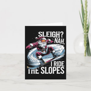 Weihnachtsfeiertag Snowboarden I Ride Karte