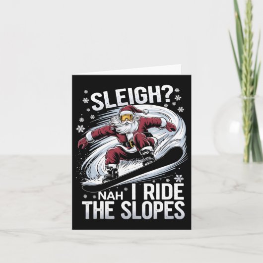 Weihnachtsfeiertag Snowboarden I Ride Karte (Vorderseite)