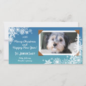 Weihnachtsfeiertag Snowflake Foto Feiertagskarte (Vorderseite)