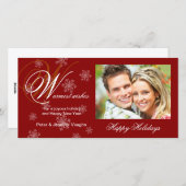 Weihnachtsfeiertag Snowflake Fotokarten Feiertagskarte (Vorne/Hinten)