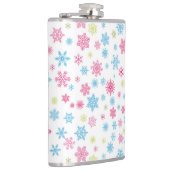 Weihnachtsfeiertag Snowflake Muster Flachmann (Rechts)