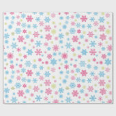 Weihnachtsfeiertag Snowflake Muster Geschenkpapier (Flach)